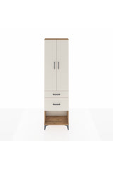 Arges Dolap 2 Raflı 2 Çekmeceli Tek Askılı 60x30x221