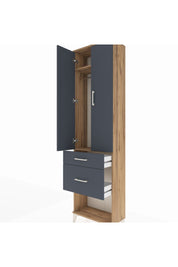Arges Dolap 2 Raflı 2 Çekmeceli Tek Askılı 60x30x221 - S29M079V8A