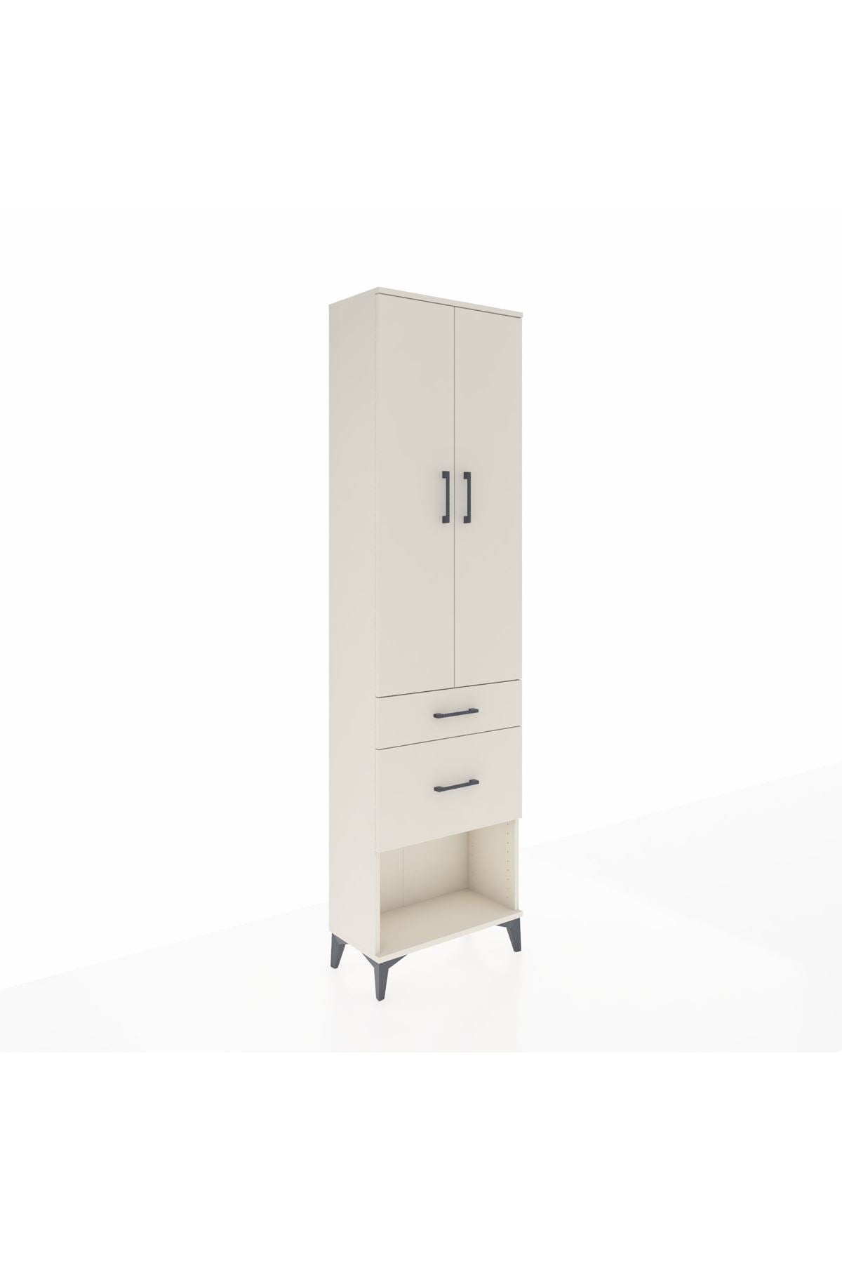 Arges Dolap 3 Raflı 2 Çekmeceli 2 Kapaklı 60x30x221 - S29M080V1A