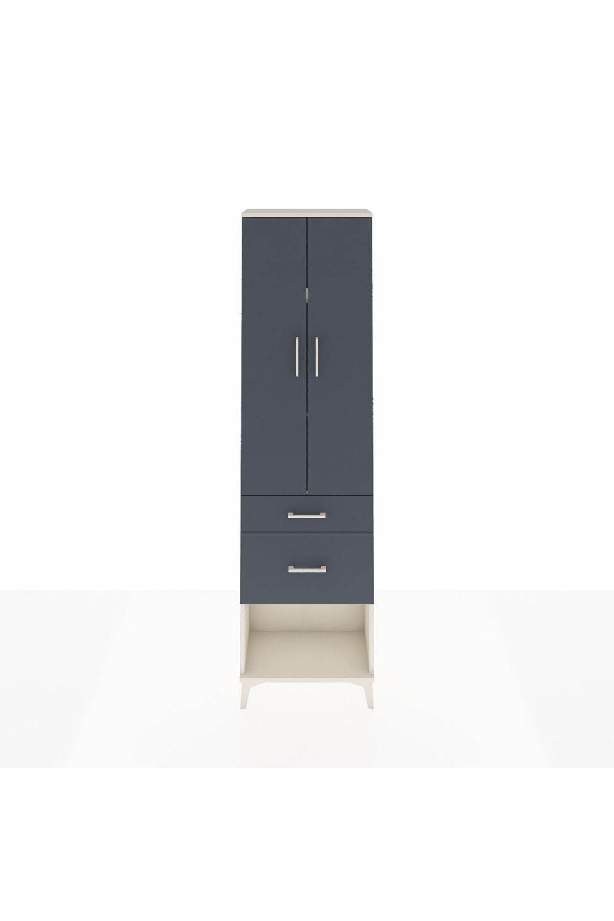 Arges Dolap 3 Raflı 2 Çekmeceli 2 Kapaklı 60x30x221 - S29M080V2A