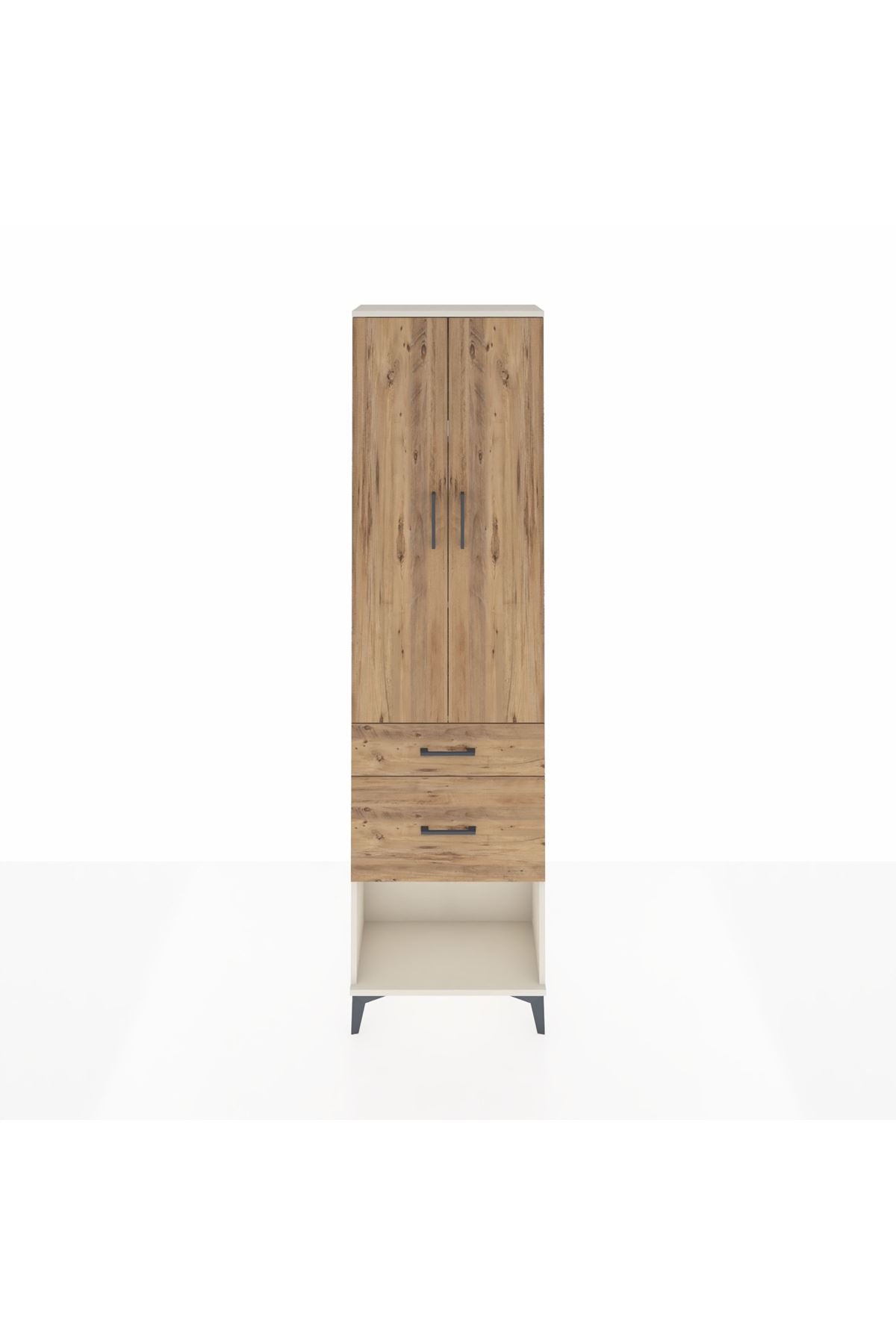 Arges Dolap 3 Raflı 2 Çekmeceli 2 Kapaklı 60x30x221 - S29M080V3A
