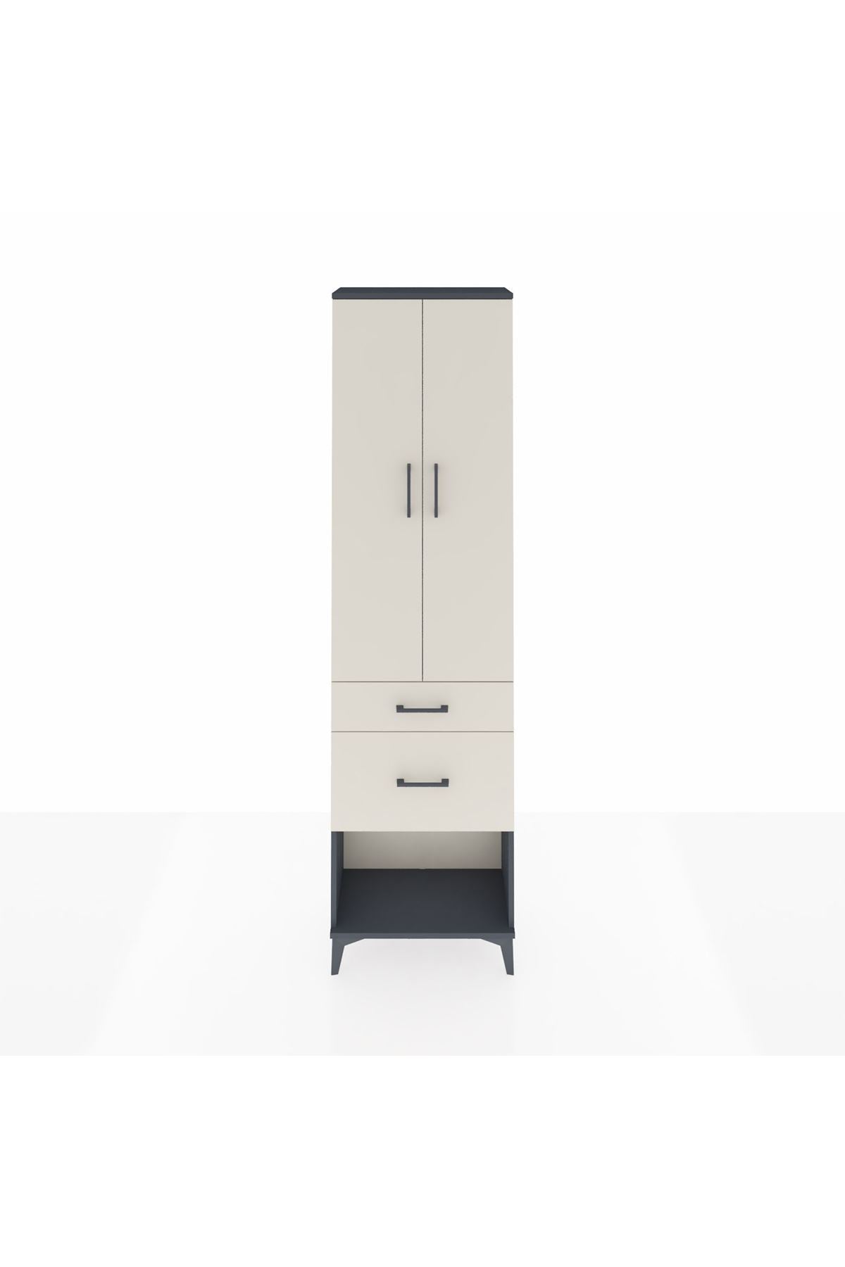Arges Dolap 3 Raflı 2 Çekmeceli 2 Kapaklı 60x30x221 - S29M080V4A