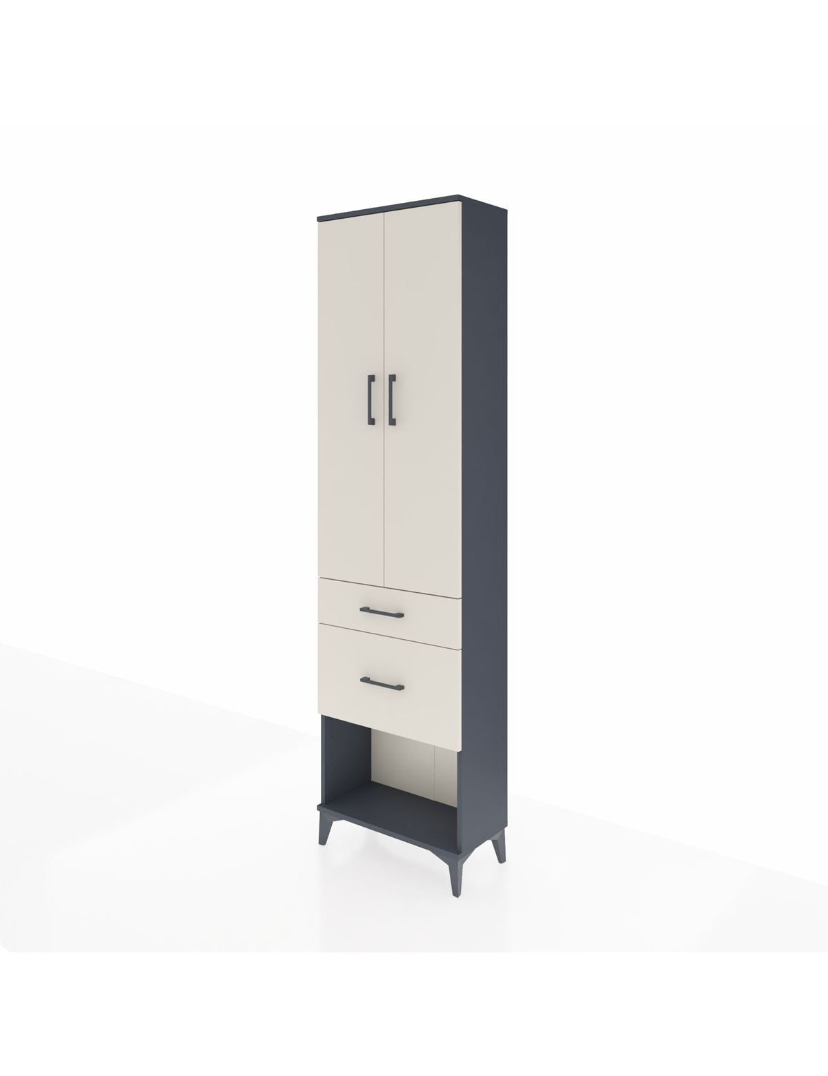 Arges Dolap 3 Raflı 2 Çekmeceli 2 Kapaklı 60x30x221 - S29M080V4A