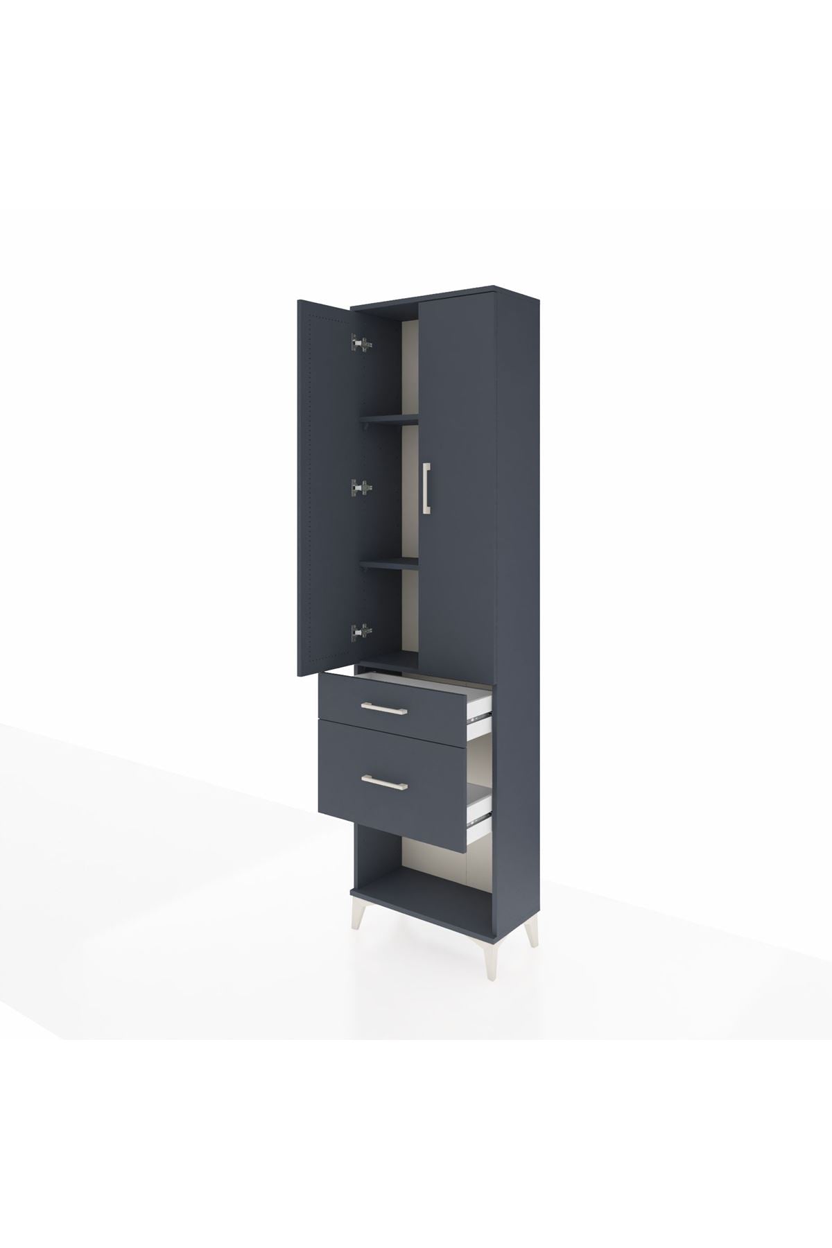 Arges Dolap 3 Raflı 2 Çekmeceli 2 Kapaklı 60x30x221 - S29M080V5A
