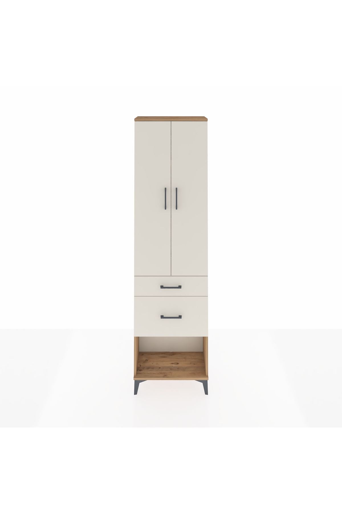 Arges Dolap 3 Raflı 2 Çekmeceli 2 Kapaklı 60x30x221 - S29M080V7A