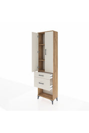 Arges Dolap 3 Raflı 2 Çekmeceli 2 Kapaklı 60x30x221 - S29M080V7A
