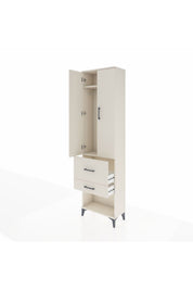 Arges Dolap 2 Raflı 2 Çekmeceli Tek Askılı 60x30x221 - S29M082V1A