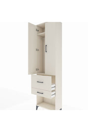 Arges Dolap 2 Raflı 2 Çekmeceli Tek Askılı 60x30x221 - S29M082V1A
