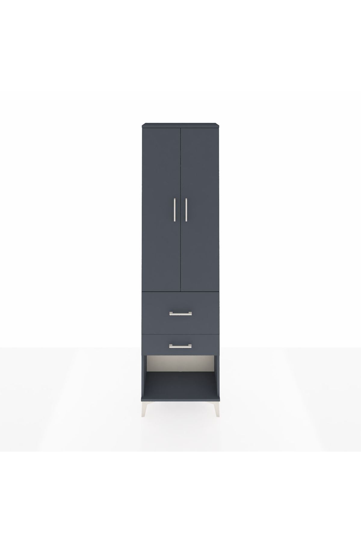Arges Dolap 2 Raflı 2 Çekmeceli Tek Askılı 60x30x221 - S29M082V5A