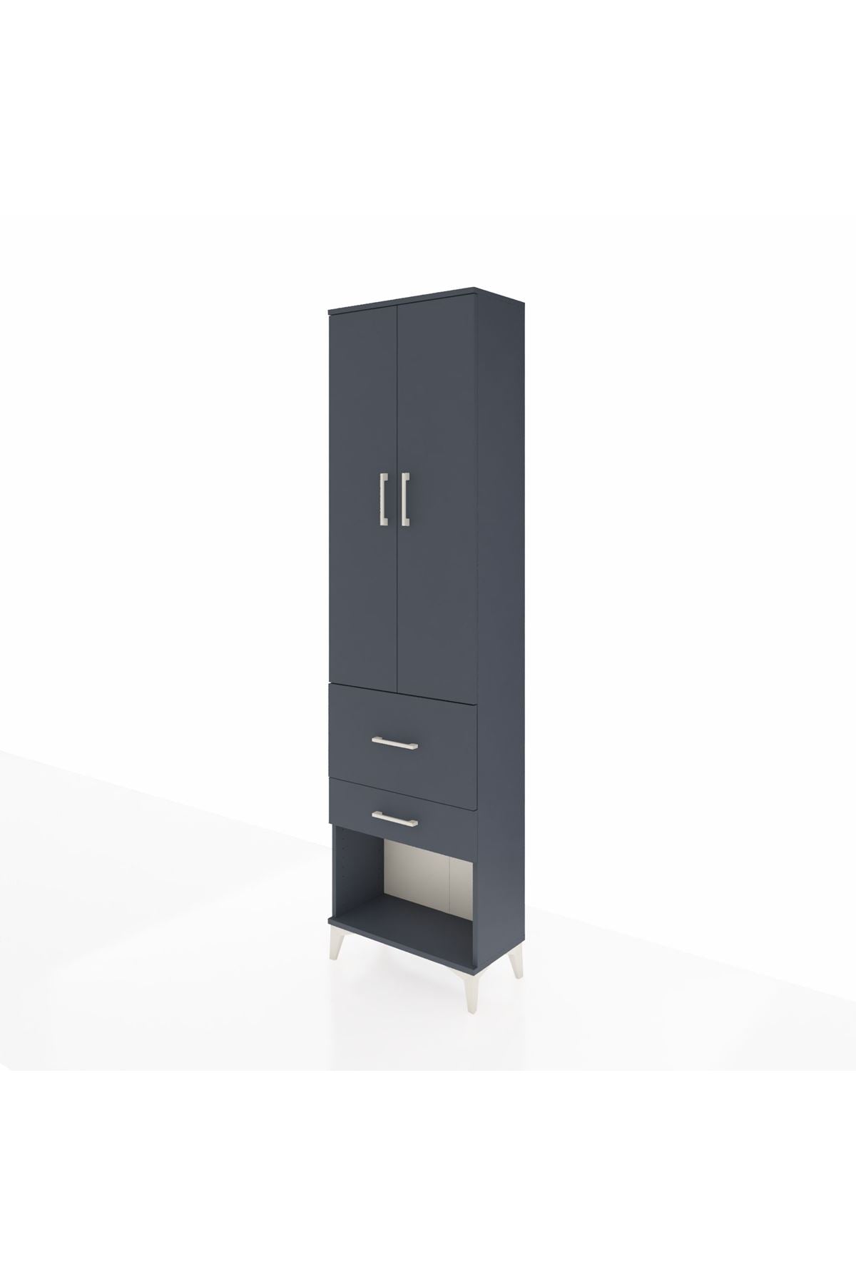 Arges Dolap 2 Raflı 2 Çekmeceli Tek Askılı 60x30x221 - S29M082V5A