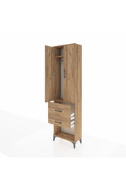 Arges Dolap 2 Raflı 2 Çekmeceli Tek Askılı 60x30x221 - S29M082V9A