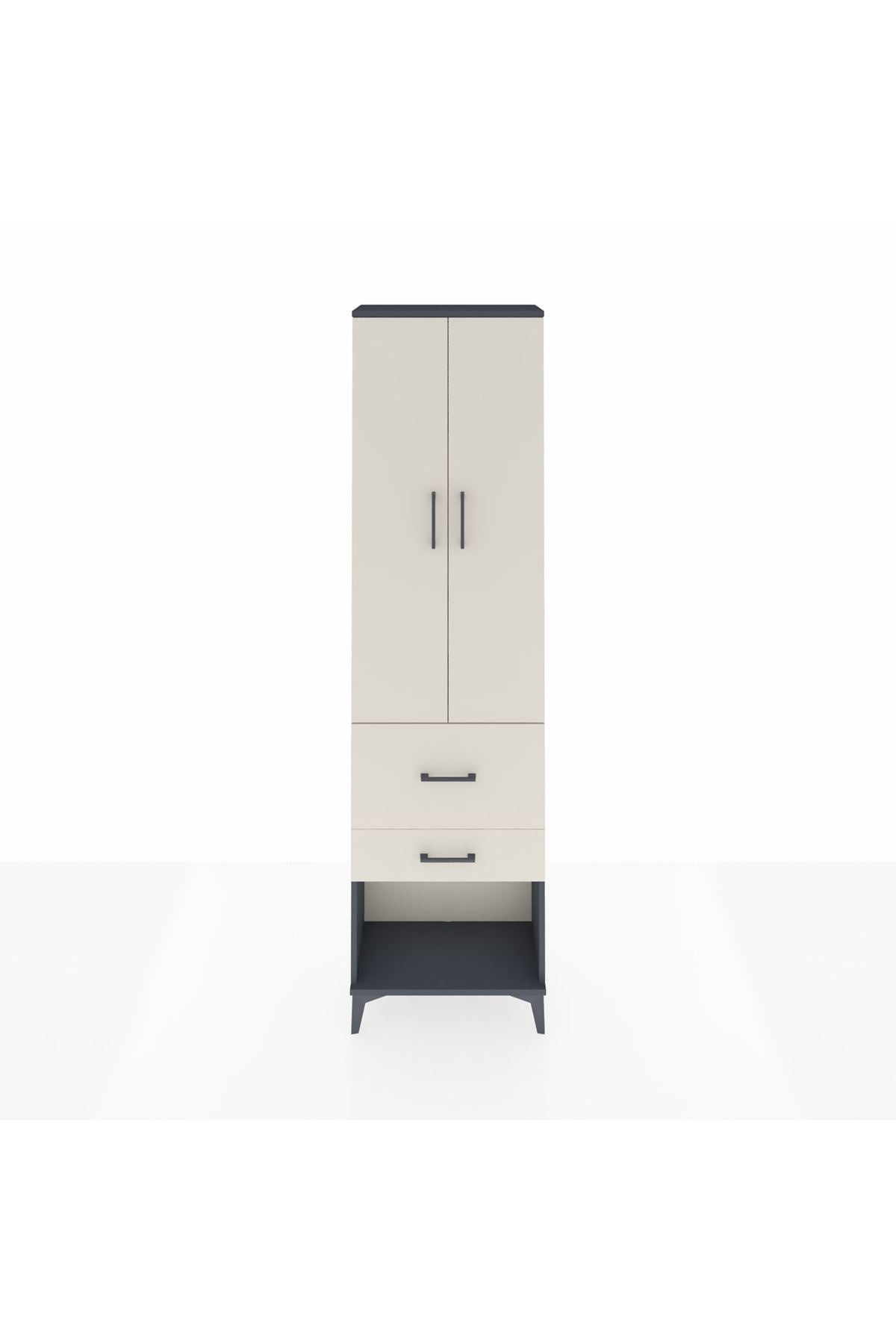 Arges Dolap 3 Raflı 2 Çekmeceli 2 Kapaklı 60x30x221 - S29M083V4A