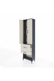 Arges Dolap 3 Raflı 2 Çekmeceli 2 Kapaklı 60x30x221 - S29M083V4A
