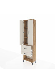 Arges Dolap 3 Raflı 2 Çekmeceli 2 Kapaklı 60x30x221 - S29M083V7A