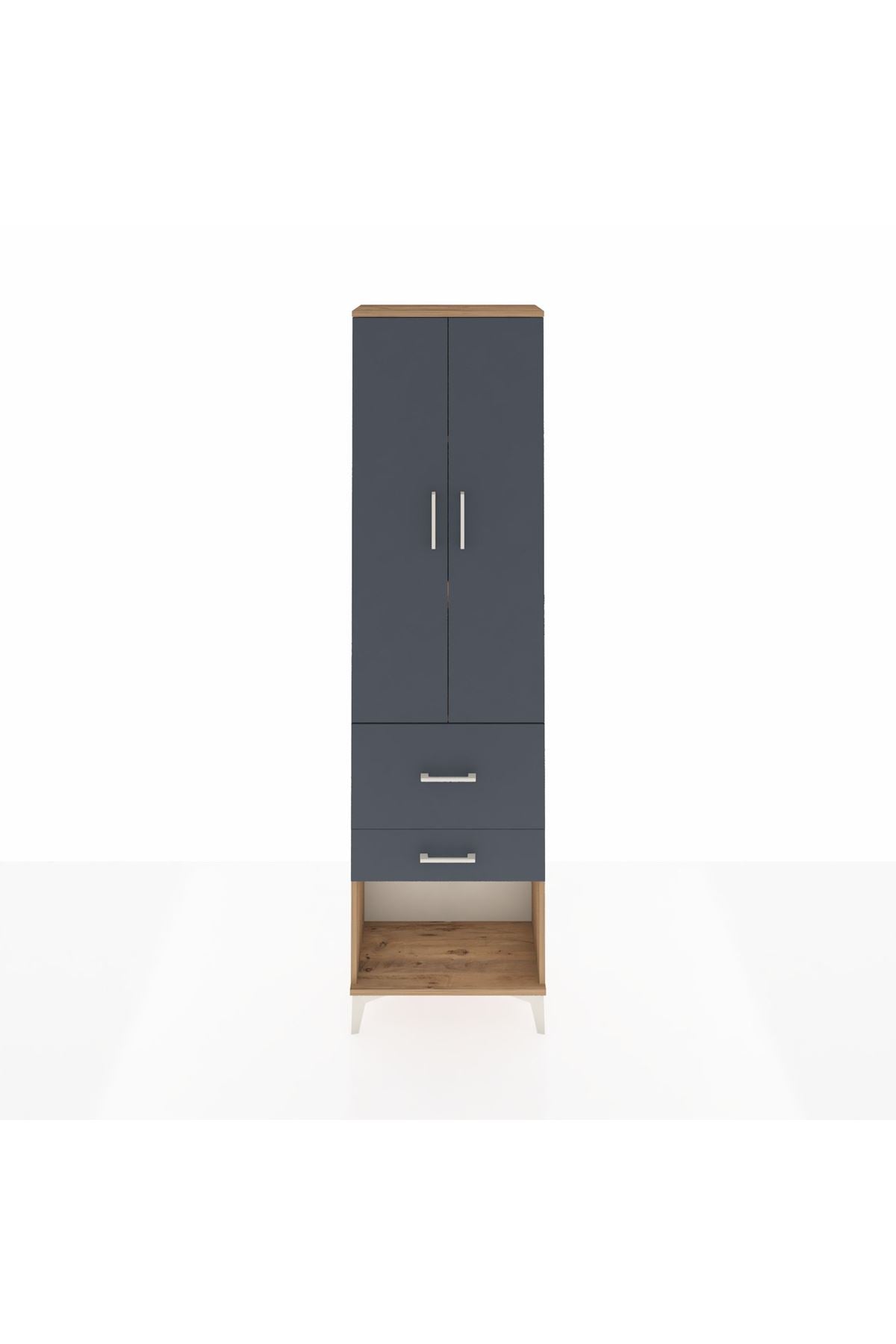 Arges Dolap 3 Raflı 2 Çekmeceli 2 Kapaklı 60x30x221 - S29M083V8A