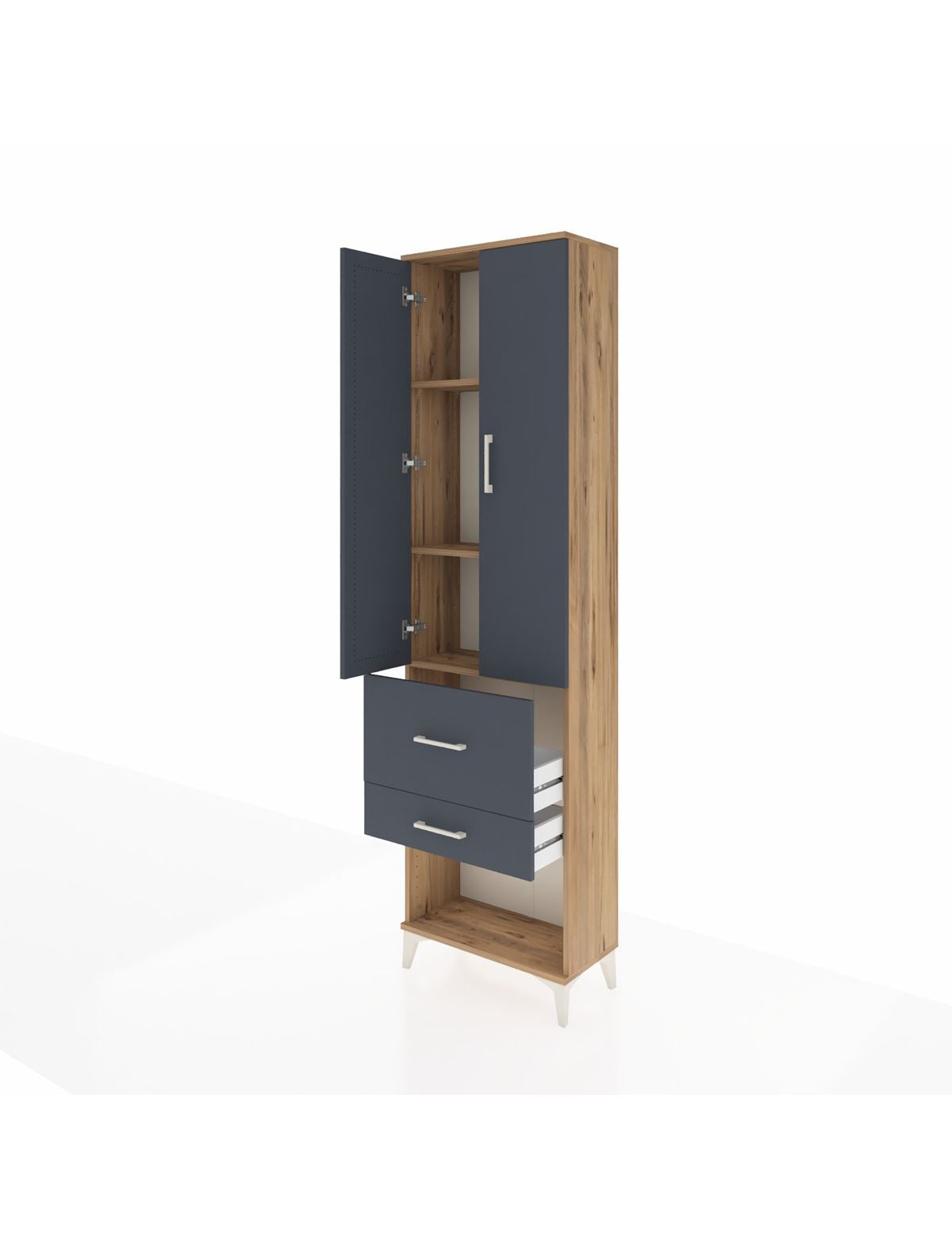 Arges Dolap 3 Raflı 2 Çekmeceli 2 Kapaklı 60x30x221 - S29M083V8A