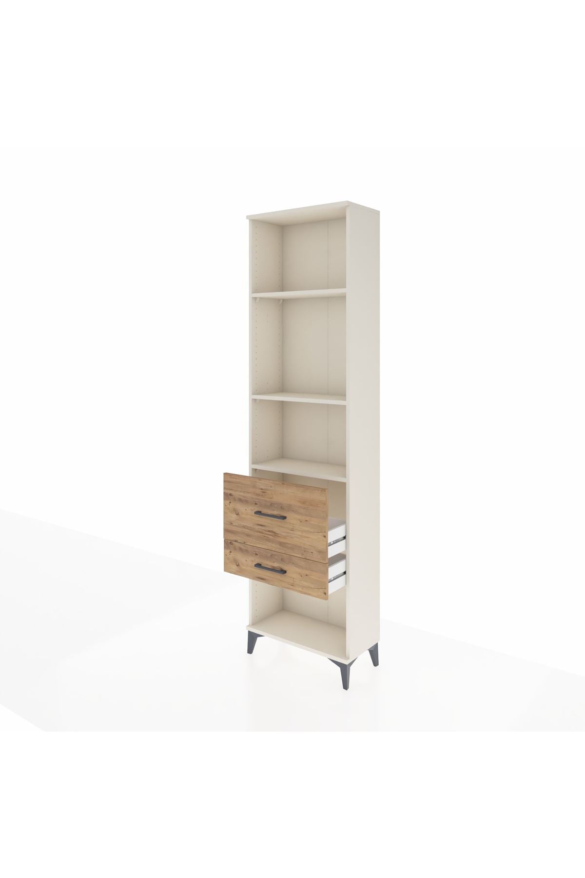 Arges Dolap 3 Raflı 2 Çekmeceli 60x30x221 - S29M084V3A
