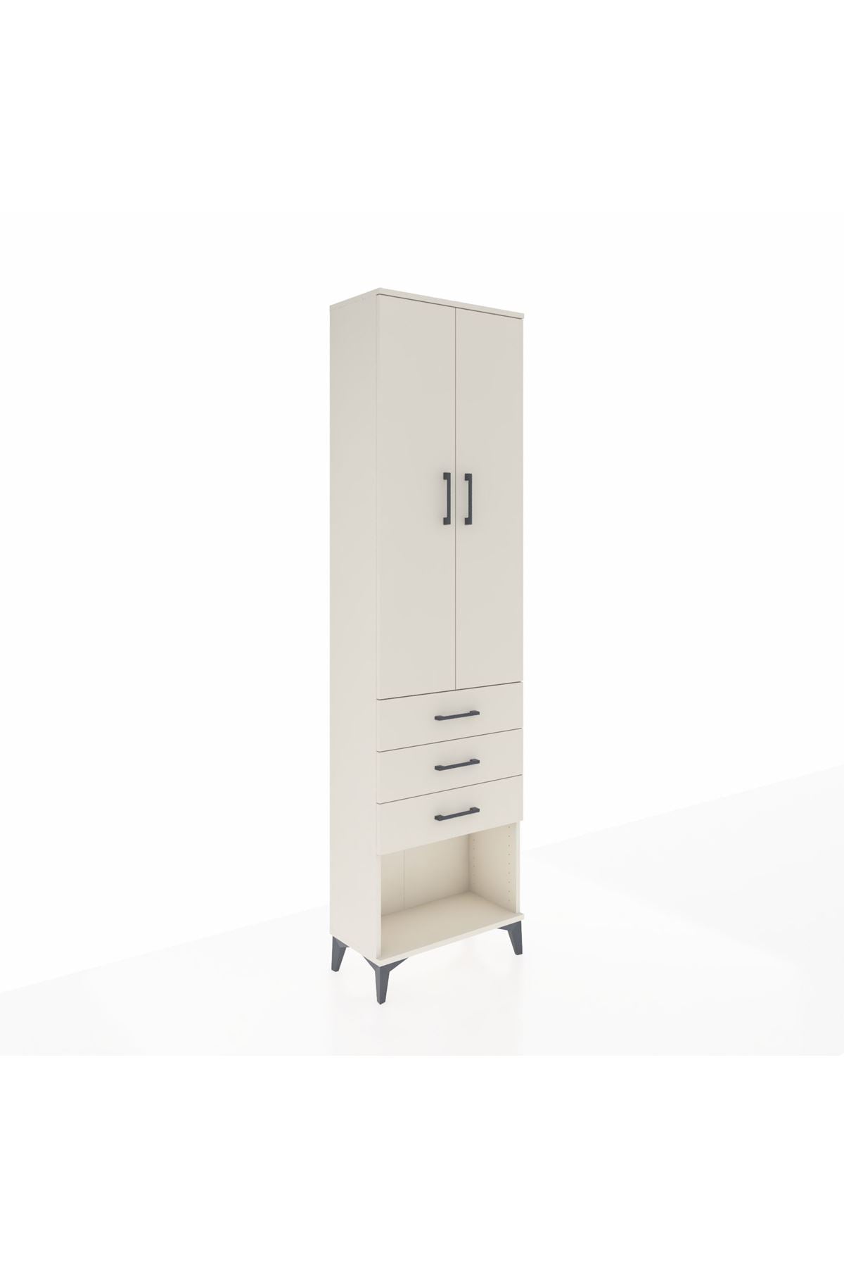 Arges Dolap 2 Raflı 3 Çekmeceli Tek Askılı 60x30x221 - S29M085V1A