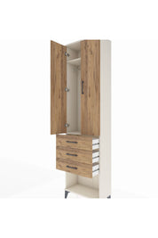 Arges Dolap 2 Raflı 3 Çekmeceli Tek Askılı 60x30x221 - S29M085V3A