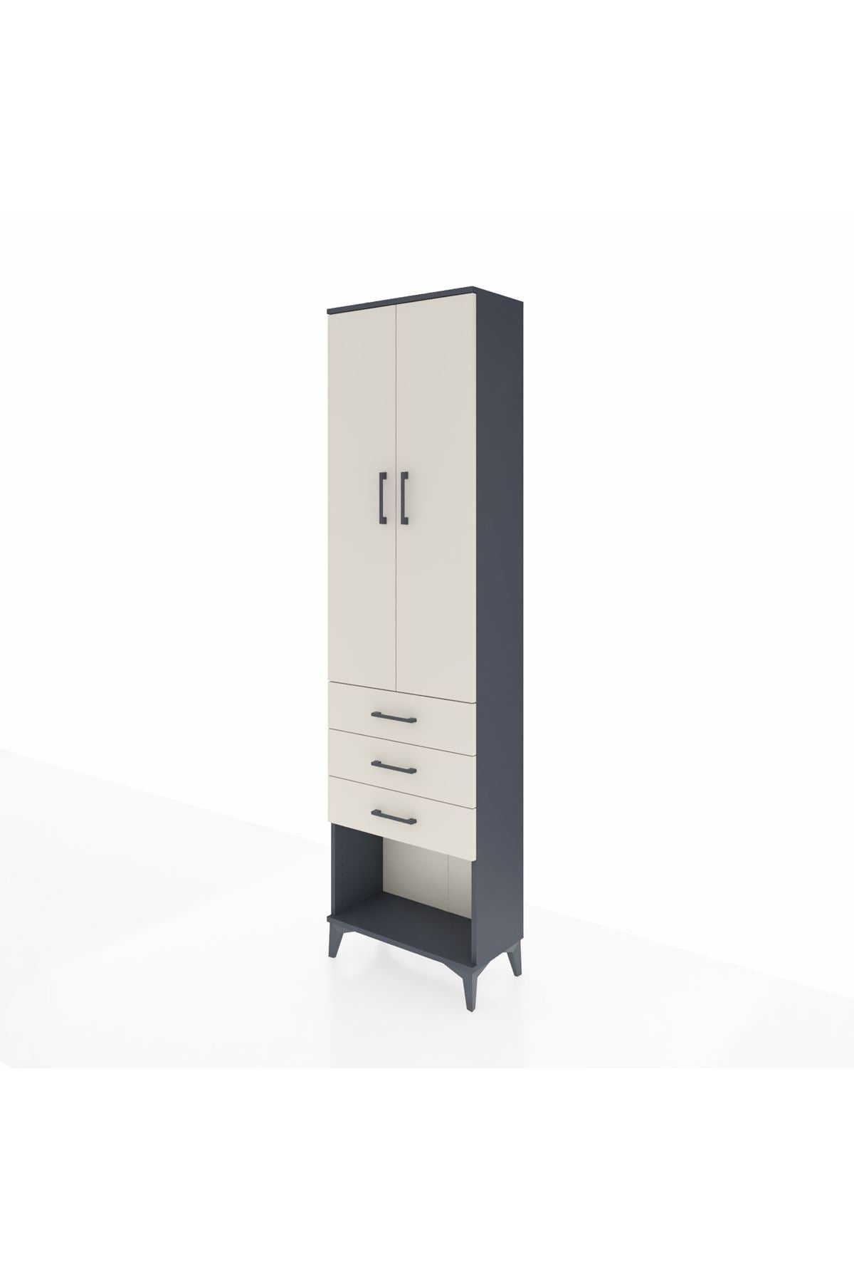 Arges Dolap 2 Raflı 3 Çekmeceli Tek Askılı 60x30x221 - S29M085V4A