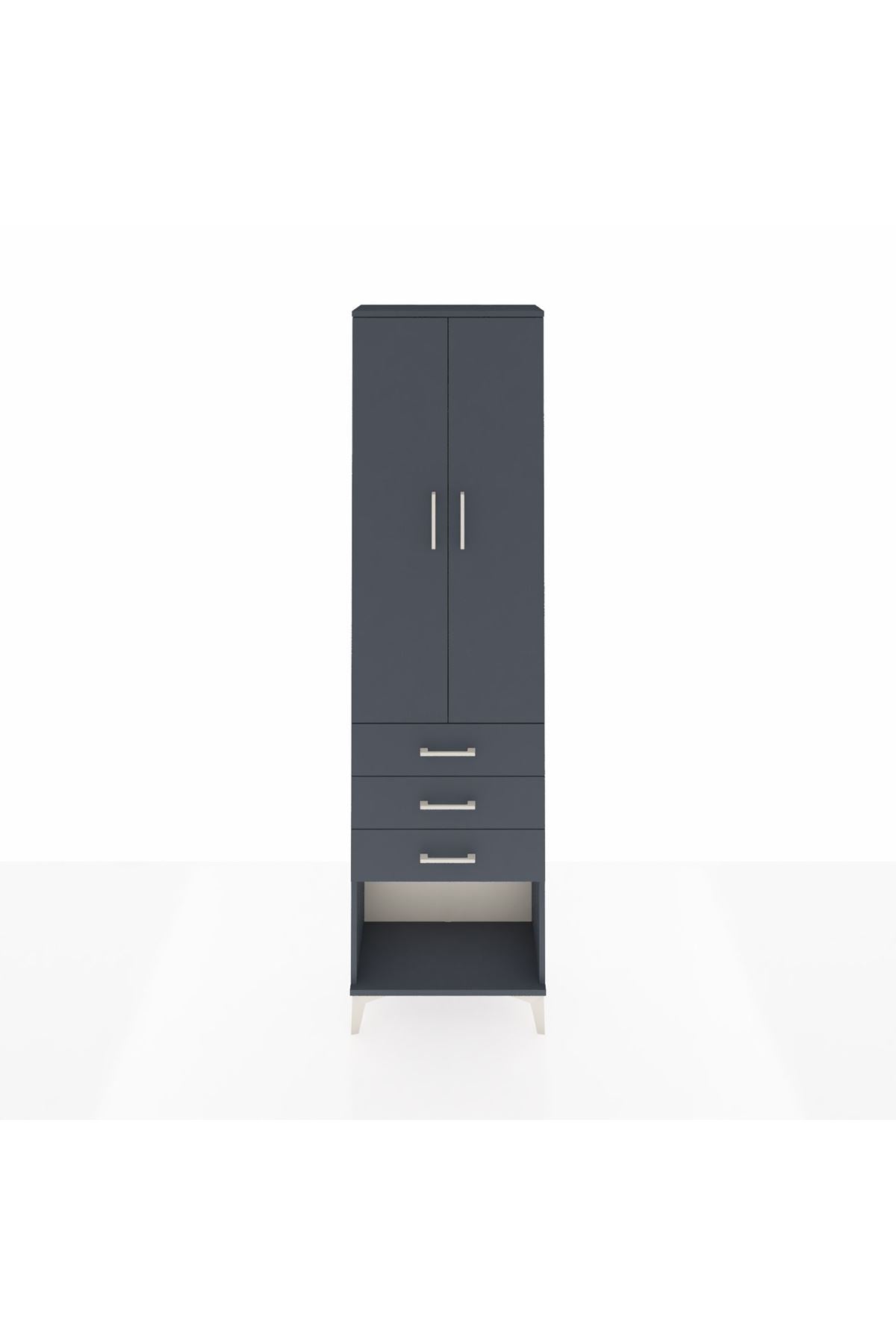 Arges Dolap 2 Raflı 3 Çekmeceli Tek Askılı 60x30x221 - S29M085V5A