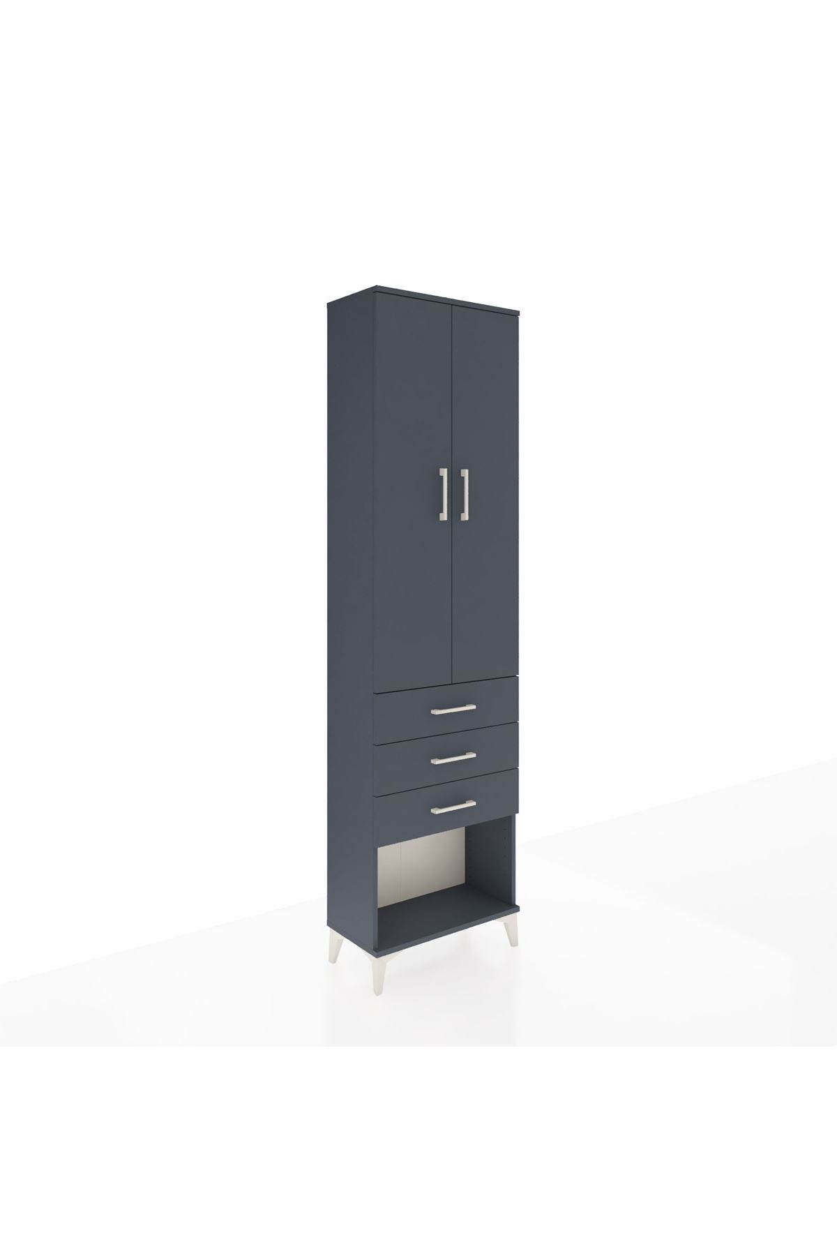 Arges Dolap 2 Raflı 3 Çekmeceli Tek Askılı 60x30x221 - S29M085V5A