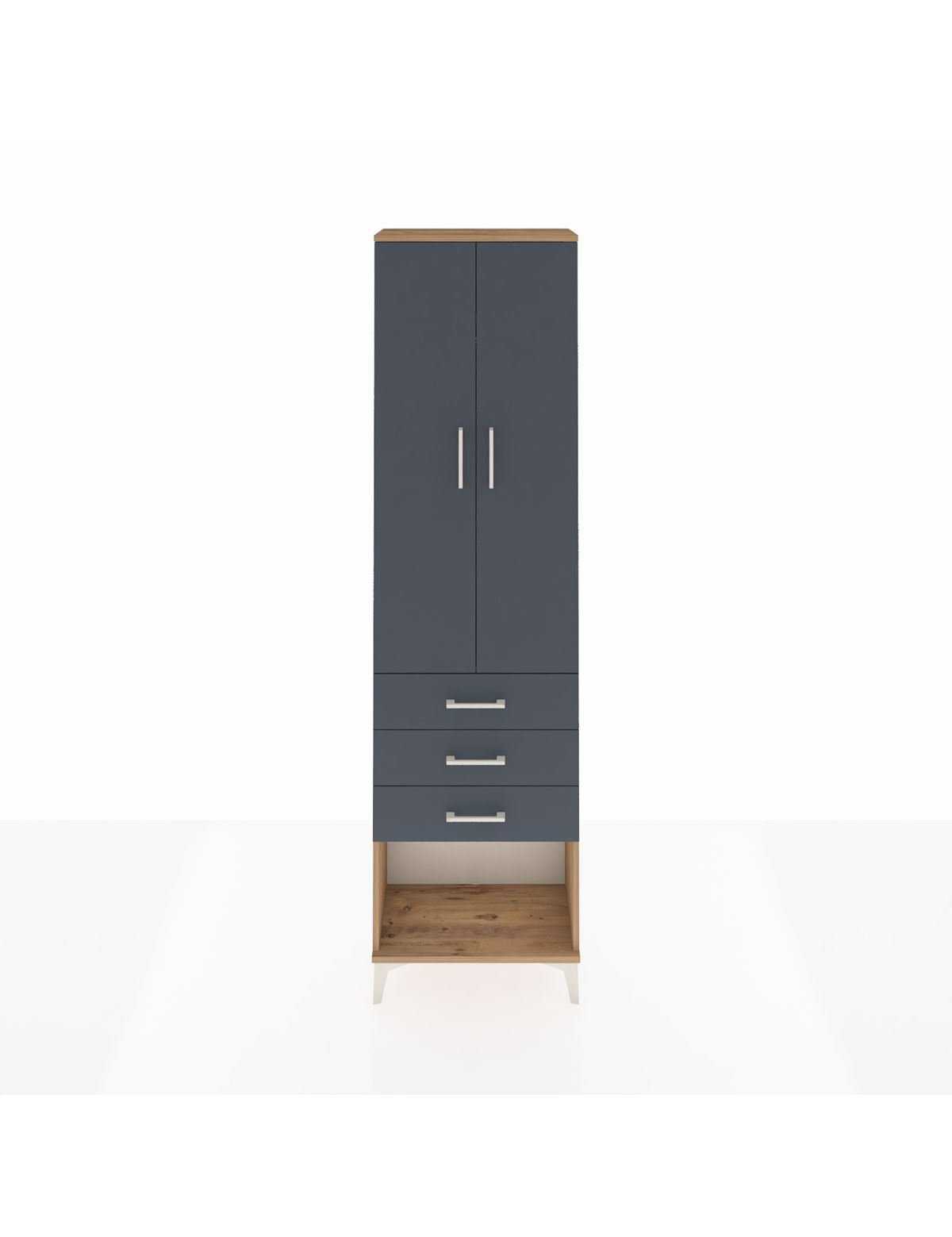 Arges Dolap 2 Raflı 3 Çekmeceli Tek Askılı 60x30x221 - S29M085V8A