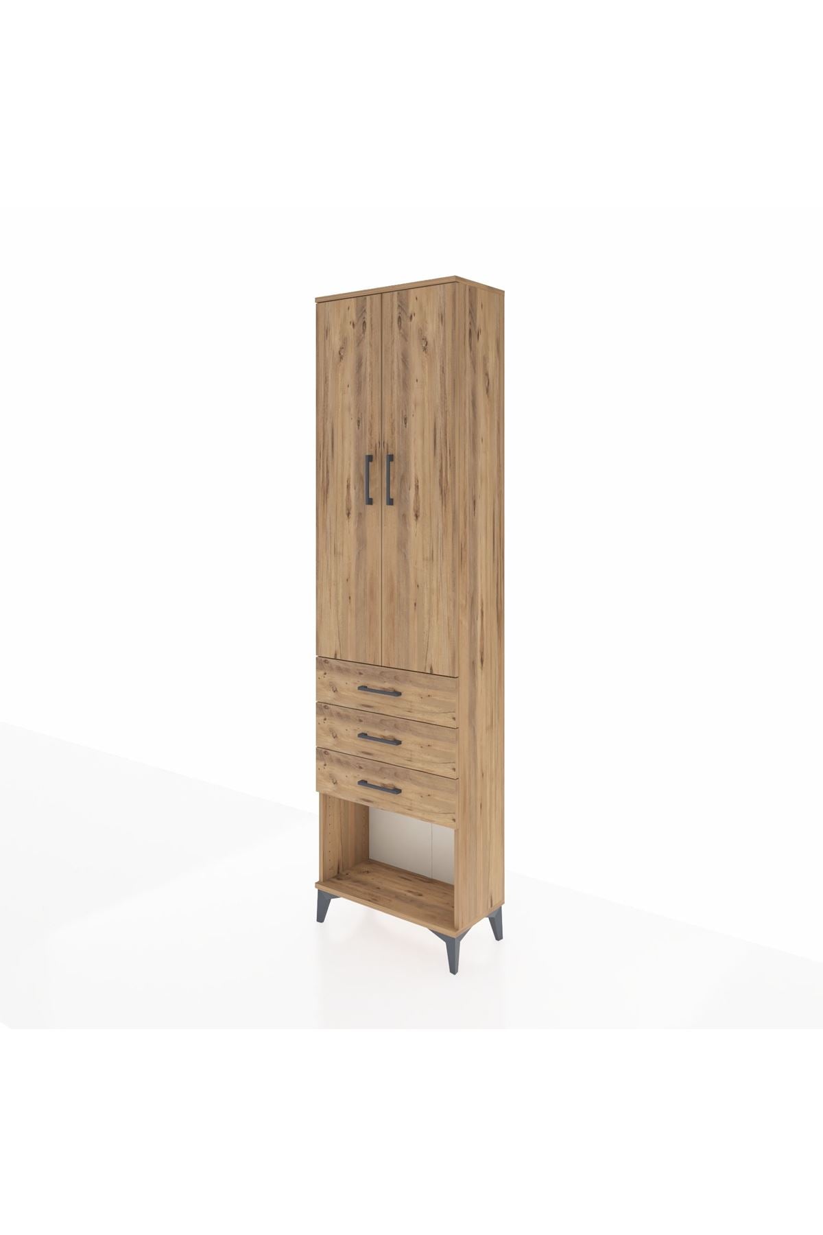 Arges Dolap 2 Raflı 3 Çekmeceli Tek Askılı 60x30x221 - S29M085V9A