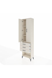 Arges Dolap 3 Raflı 3 Çekmeceli 2 Kapaklı 60x30x221 - S29M086V1A