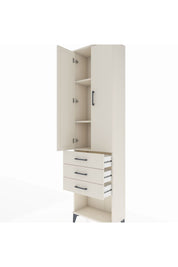Arges Dolap 3 Raflı 3 Çekmeceli 2 Kapaklı 60x30x221 - S29M086V1A
