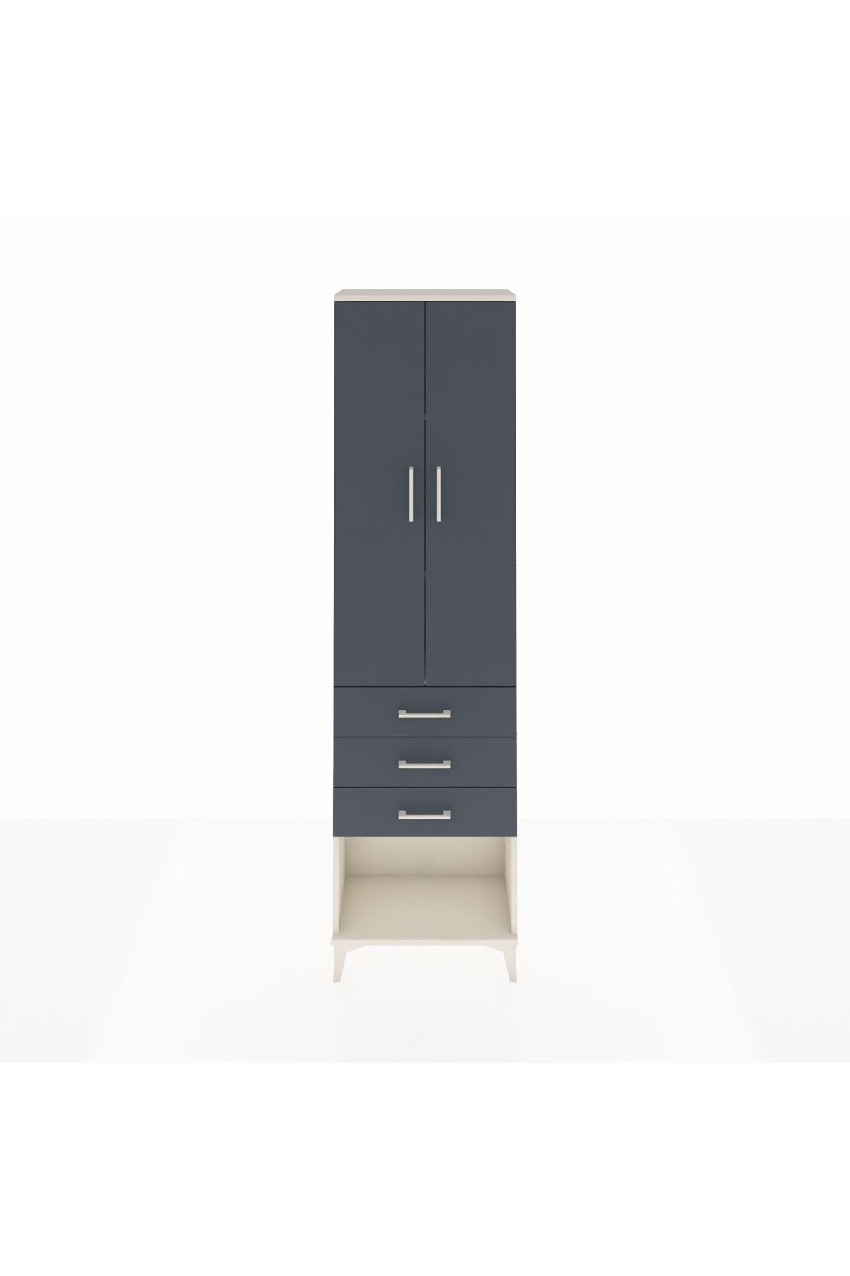 Arges Dolap 3 Raflı 3 Çekmeceli 2 Kapaklı 60x30x221 - S29M086V2A