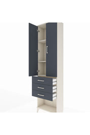 Arges Dolap 3 Raflı 3 Çekmeceli 2 Kapaklı 60x30x221 - S29M086V2A