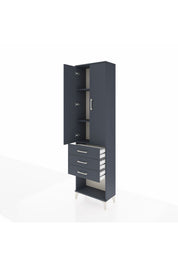 Arges Dolap 3 Raflı 3 Çekmeceli 2 Kapaklı 60x30x221 - S29M086V5A