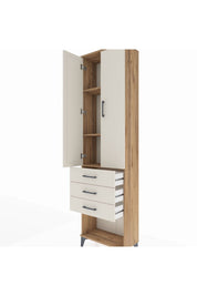 Arges Dolap 3 Raflı 3 Çekmeceli 2 Kapaklı 60x30x221 - S29M086V7A
