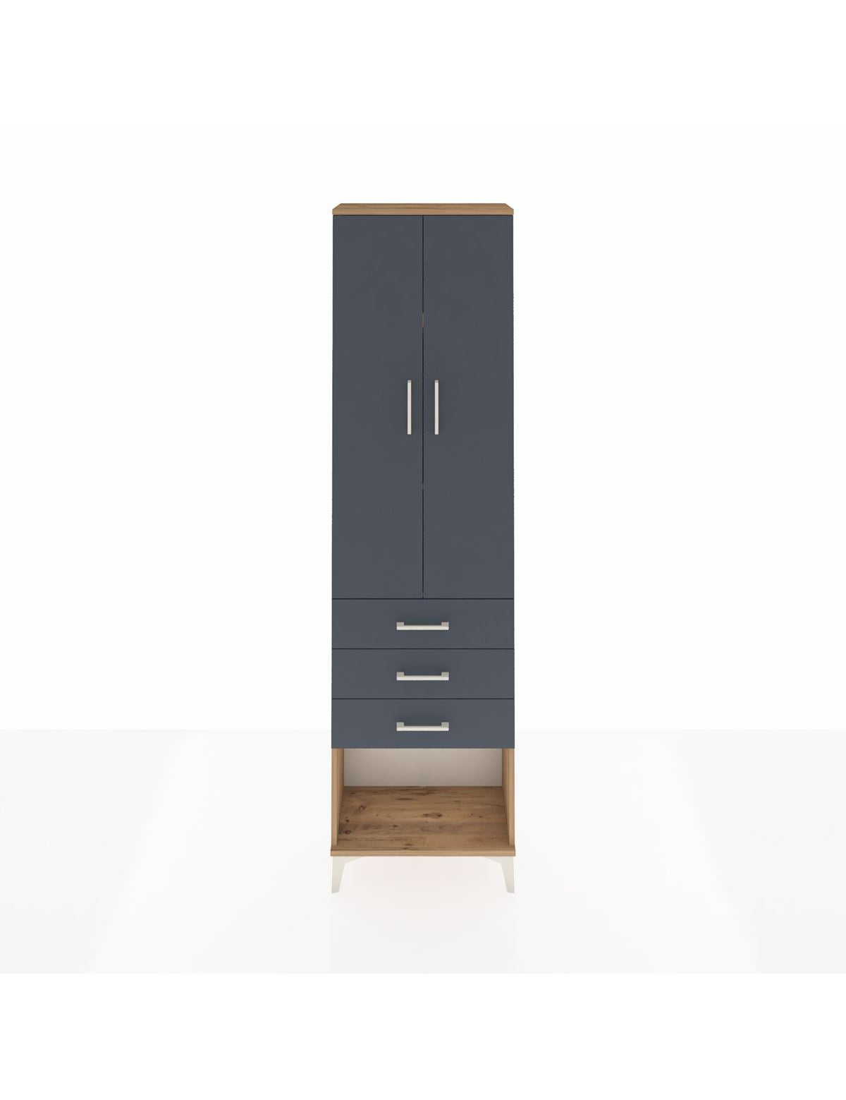 Arges Dolap 3 Raflı 3 Çekmeceli 2 Kapaklı 60x30x221 - S29M086V8A