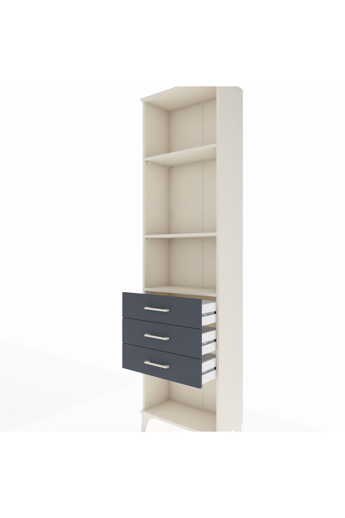 Arges Dolap 3 Raflı 3 Çekmeceli 60x30x221 - S29M087V2A