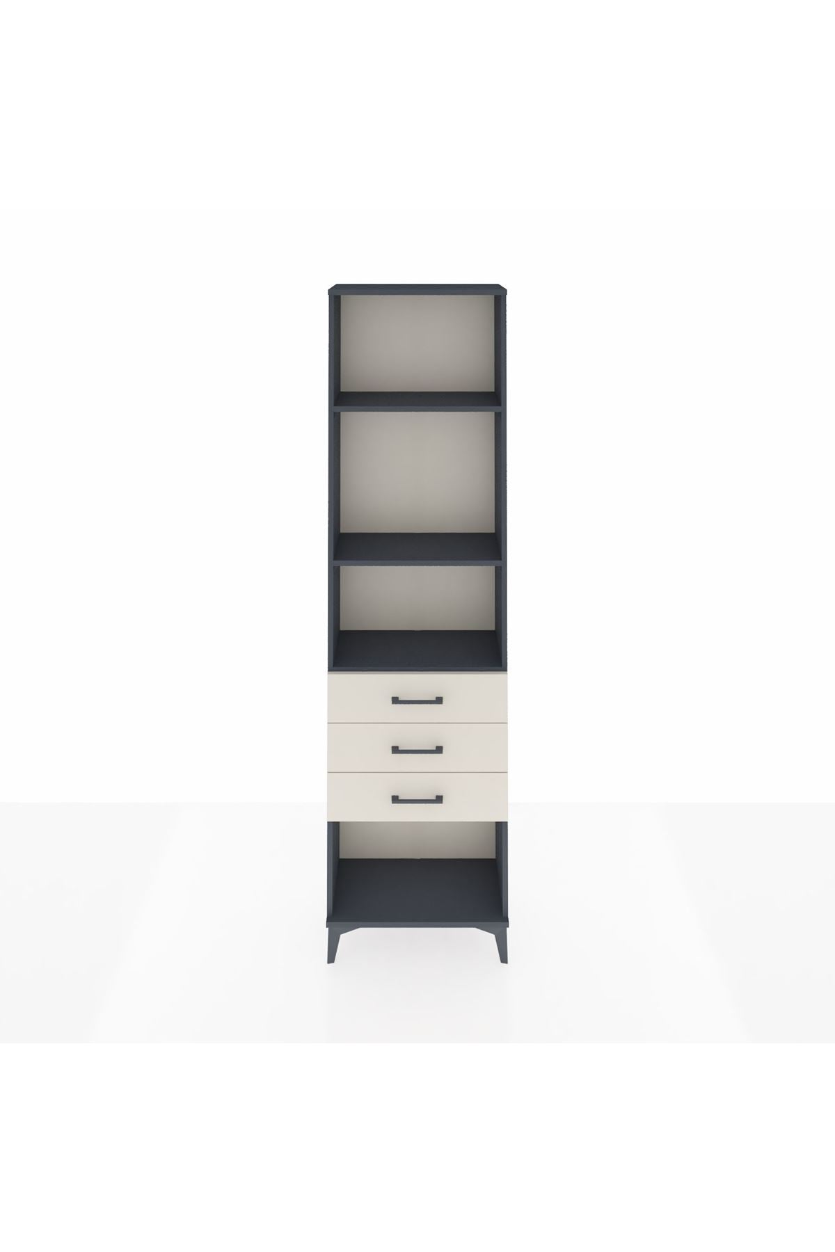 Arges Dolap 3 Raflı 3 Çekmeceli 60x30x221 - S29M087V4A