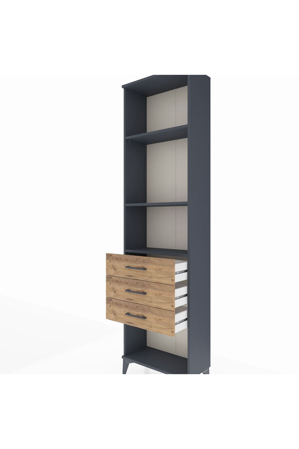 Arges Dolap 3 Raflı 3 Çekmeceli 60x30x221 - S29M087V6A
