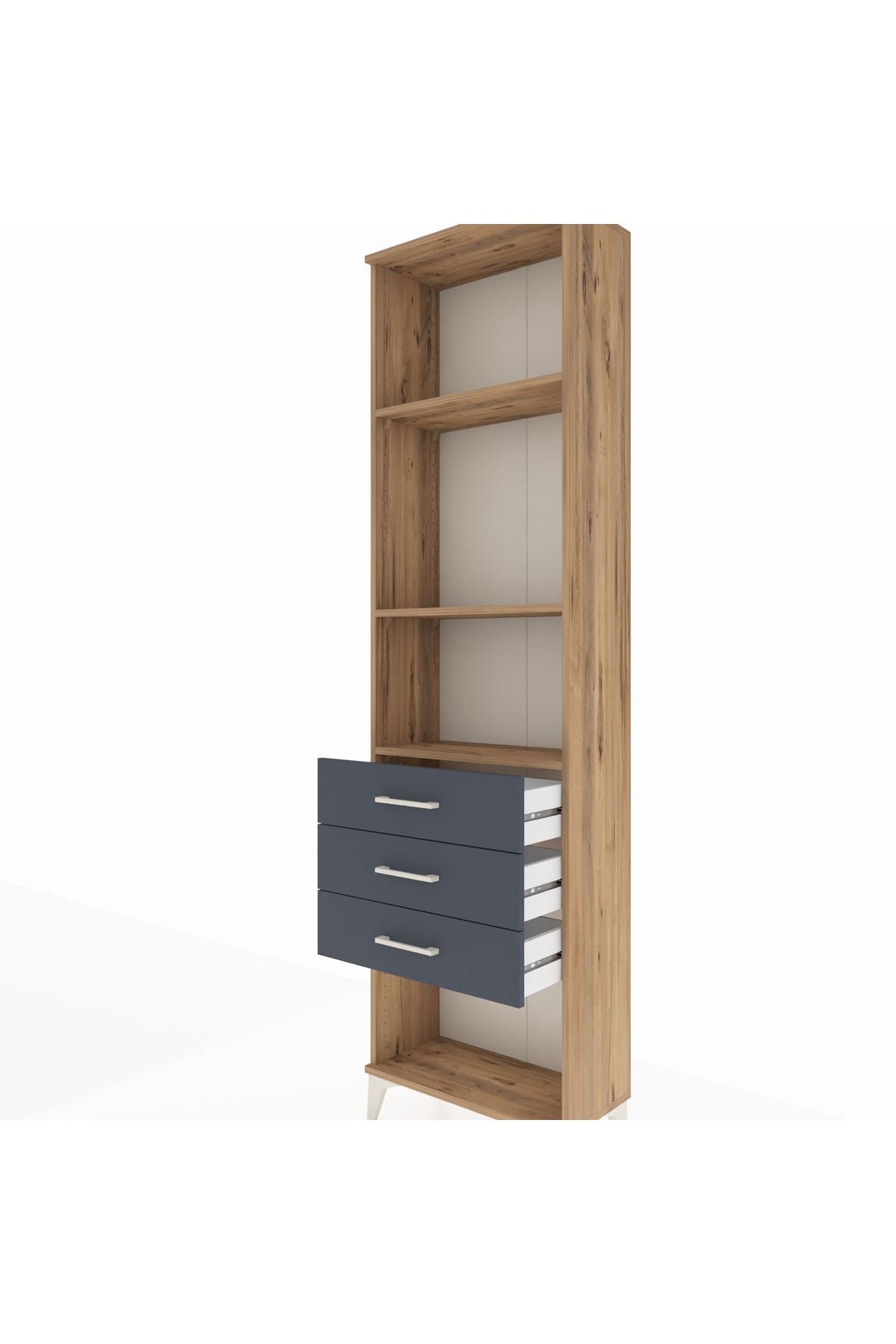 Arges Dolap 3 Raflı 3 Çekmeceli 60x30x221 - S29M087V8A