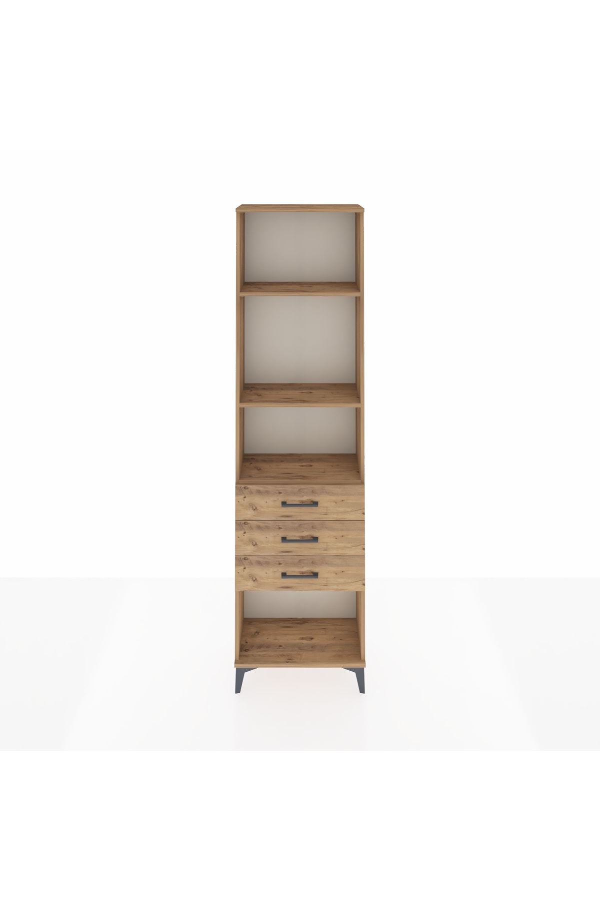 Arges Dolap 3 Raflı 3 Çekmeceli 60x30x221 - S29M087V9A