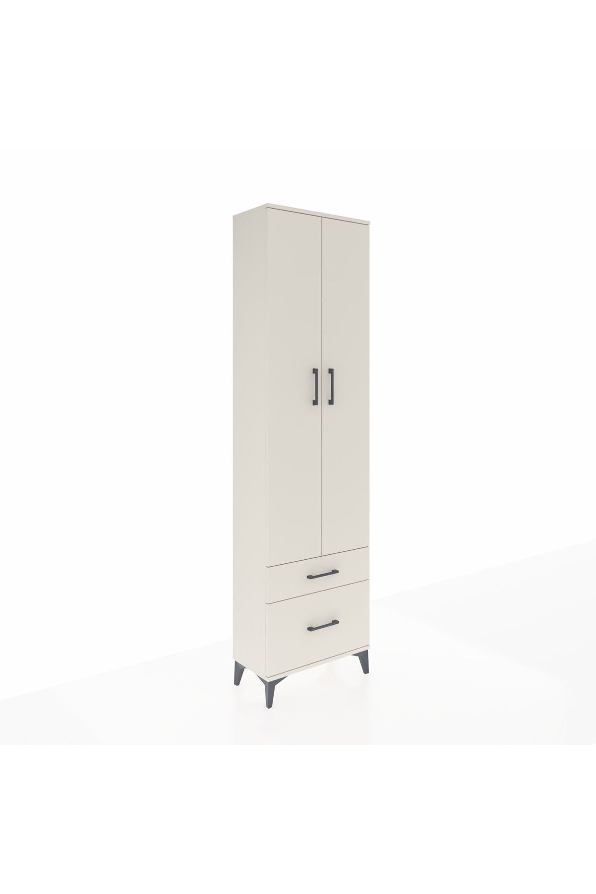 Arges Dolap 3 Raflı 2 Çekmeceli Tek Askılı 60x30x221 - S29M091V1A