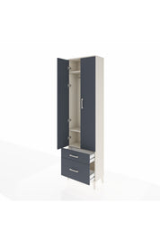 Arges Dolap 3 Raflı 2 Çekmeceli Tek Askılı 60x30x221 - S29M091V2A