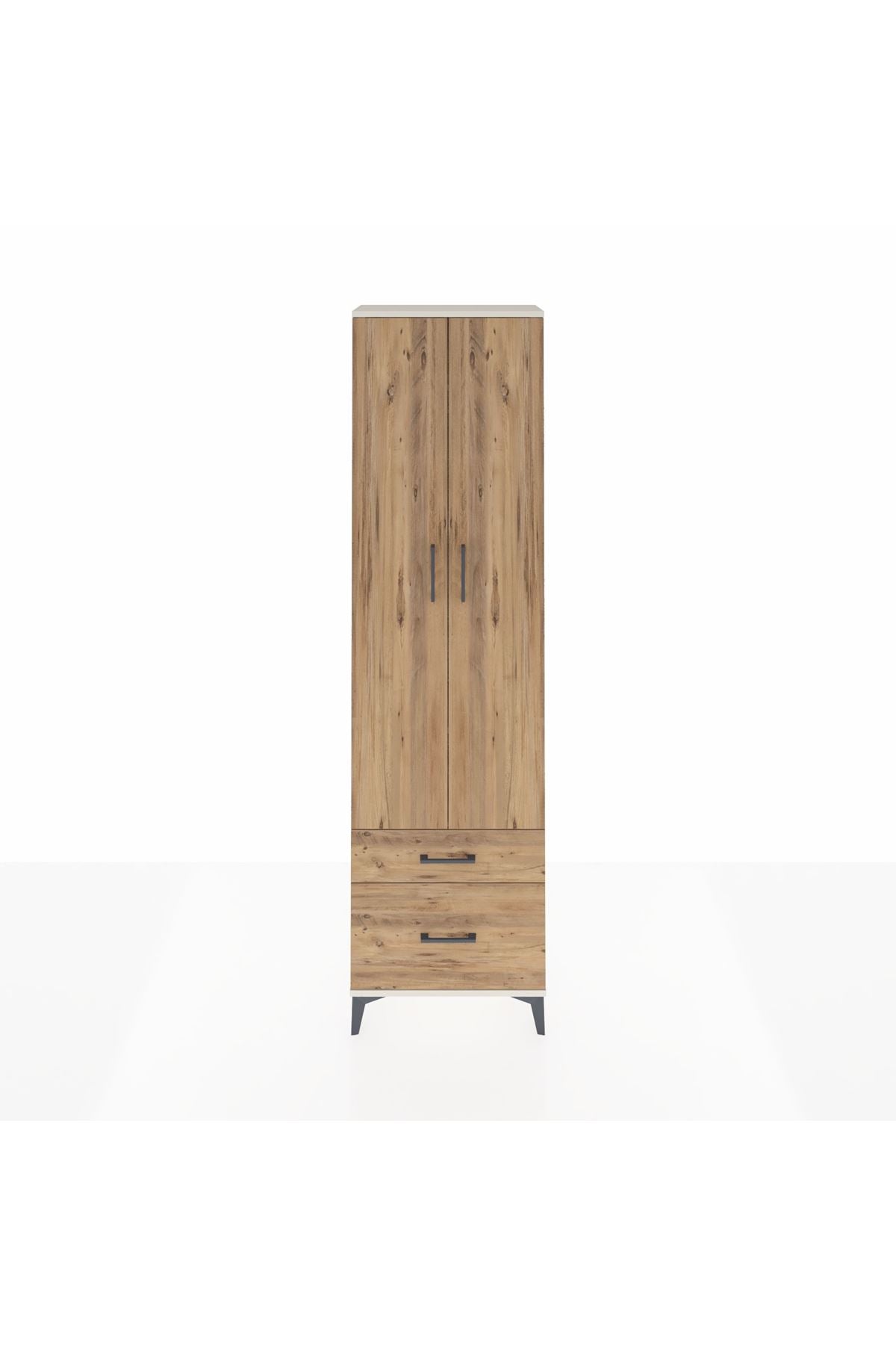 Arges Dolap 3 Raflı 2 Çekmeceli Tek Askılı 60x30x221 - S29M091V3A