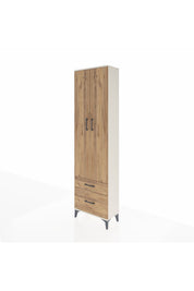 Arges Dolap 3 Raflı 2 Çekmeceli Tek Askılı 60x30x221 - S29M091V3A