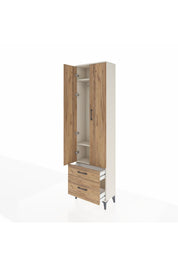 Arges Dolap 3 Raflı 2 Çekmeceli Tek Askılı 60x30x221 - S29M091V3A