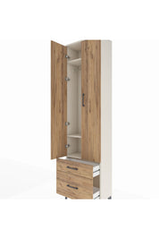 Arges Dolap 3 Raflı 2 Çekmeceli Tek Askılı 60x30x221 - S29M091V3A