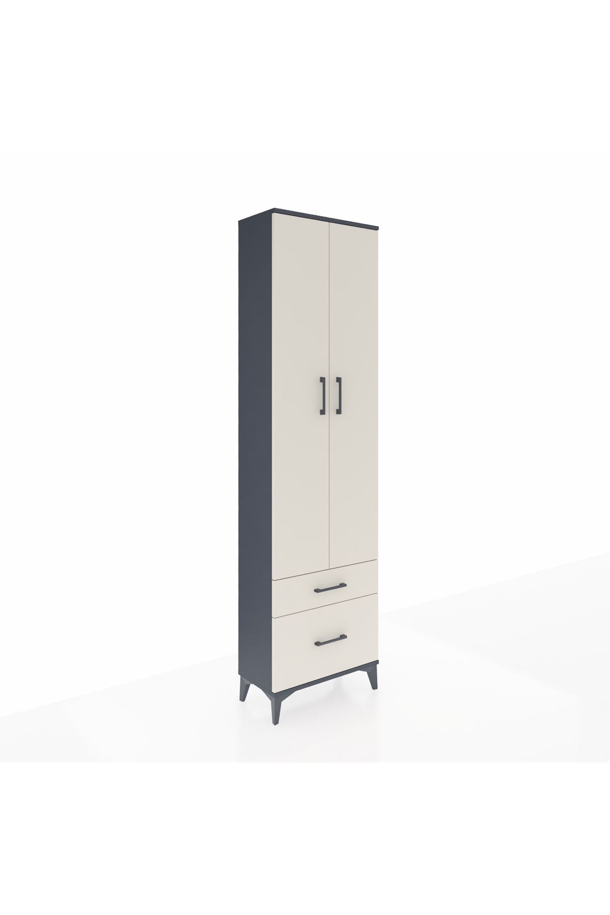 Arges Dolap 3 Raflı 2 Çekmeceli Tek Askılı 60x30x221 - S29M091V4A
