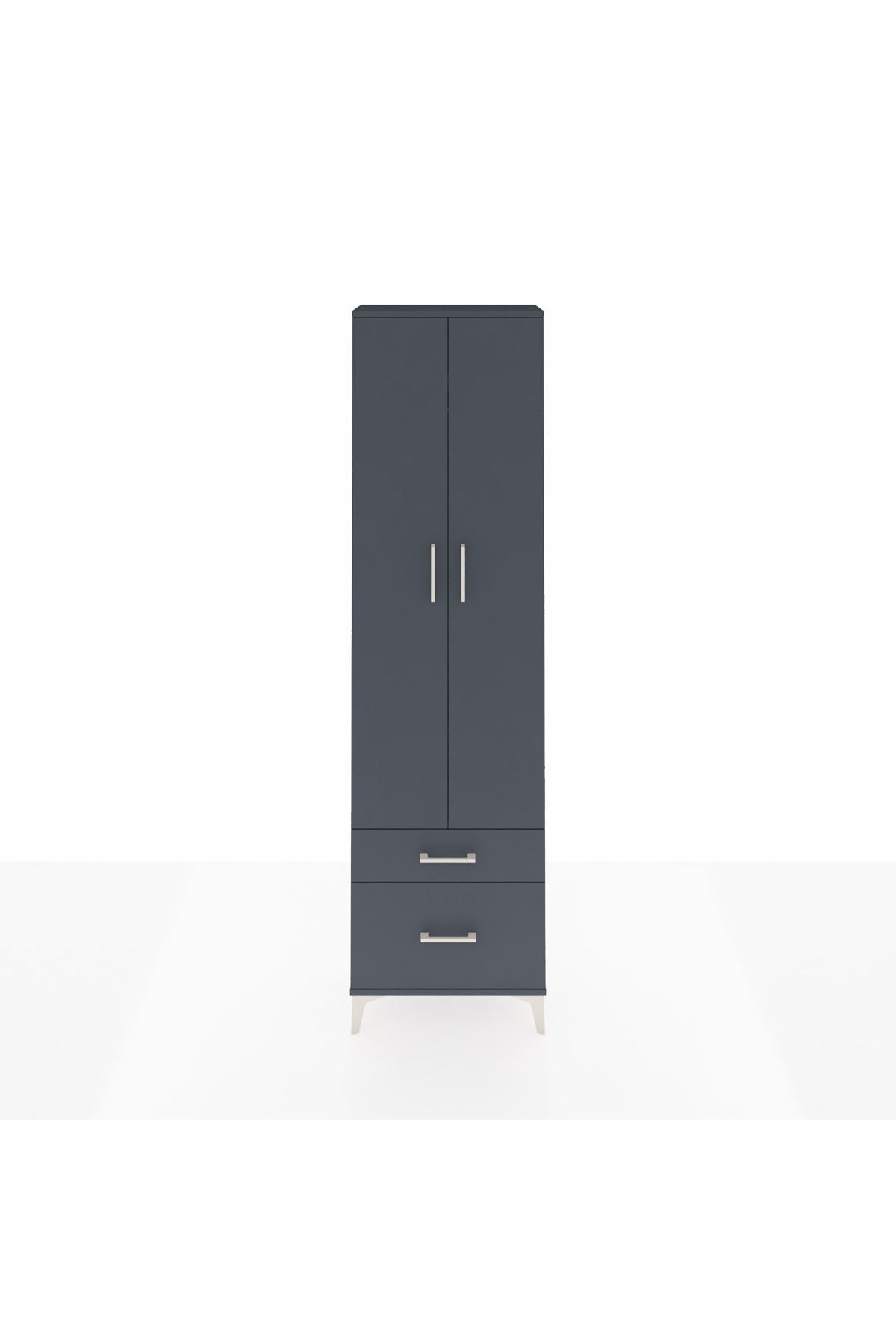 Arges Dolap 3 Raflı 2 Çekmeceli Tek Askılı 60x30x221 - S29M091V5A
