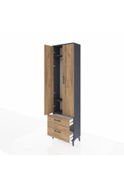 Arges Dolap 3 Raflı 2 Çekmeceli Tek Askılı 60x30x221 - S29M091V6A