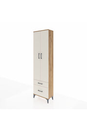 Arges Dolap 3 Raflı 2 Çekmeceli Tek Askılı 60x30x221 - S29M091V7A